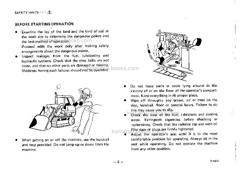 Komatsu d31s-17jpn Operation manual cover Page 7 Komatsu d31s-17jpn Operation manual cover Page 7