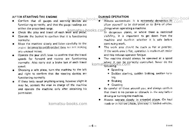 Komatsu d41s-3jpn Operation manual cover Page 7 Komatsu d41s-3jpn Operation manual cover Page 7