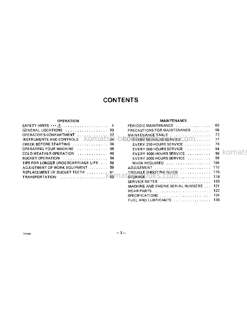 Komatsu d57s-1jpn Operation manual cover Page 7 Komatsu d57s-1jpn Operation manual cover Page 7