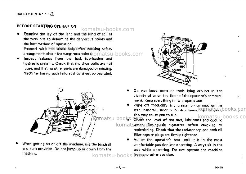 Komatsu d57s-1jpn Operation manual cover Page 7 Komatsu d57s-1jpn Operation manual cover Page 7