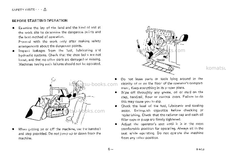 Komatsu d53s-16jpn Operation manual cover Page 7 Komatsu d53s-16jpn Operation manual cover Page 7