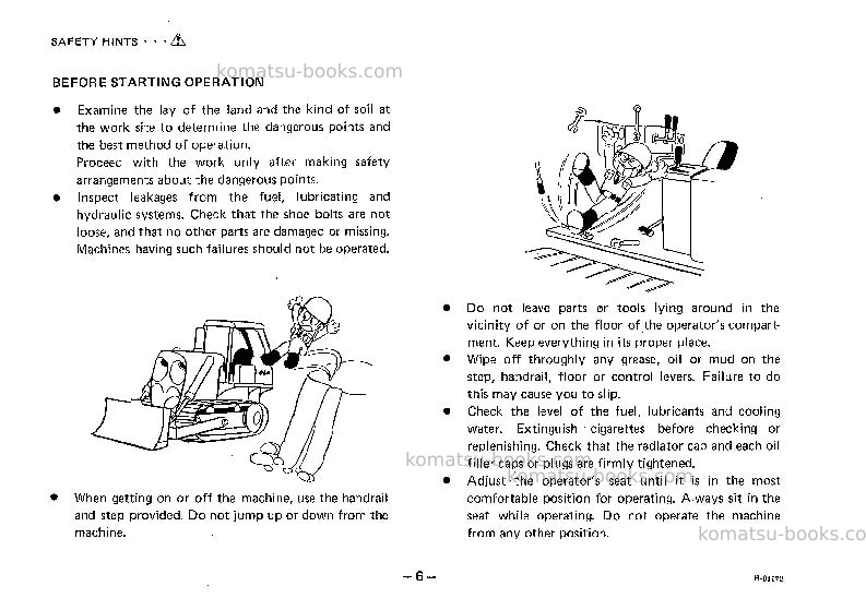 Komatsu d50pl-16jpn Operation manual cover Page 7 Komatsu d50pl-16jpn Operation manual cover Page 7