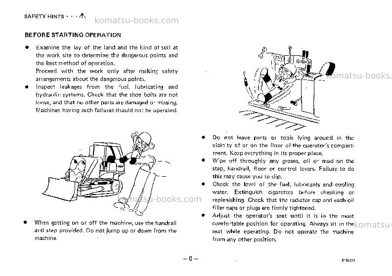 Komatsu d53p-16jpn Operation manual cover Page 7 Komatsu d53p-16jpn Operation manual cover Page 7