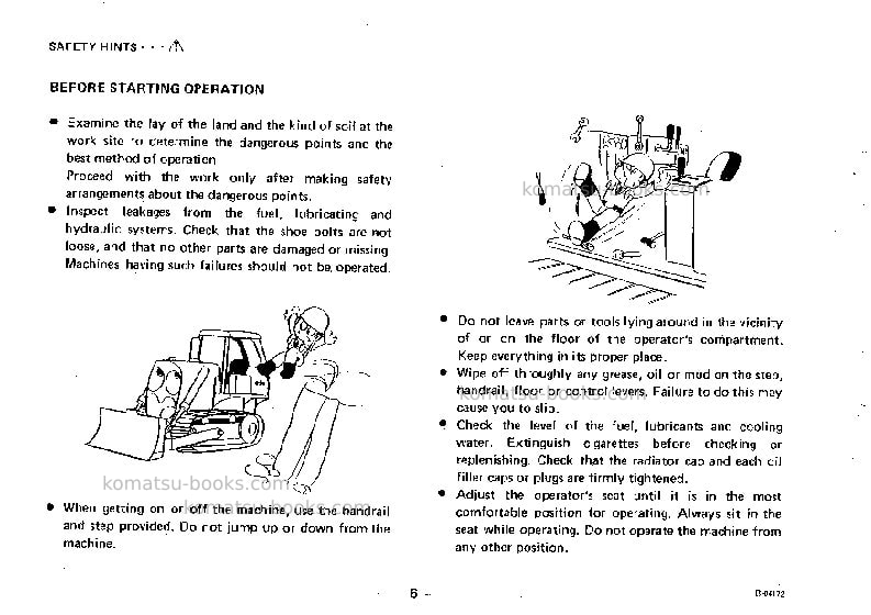 Komatsu d65e-6jpn Operation manual cover Page 7 Komatsu d65e-6jpn Operation manual cover Page 7