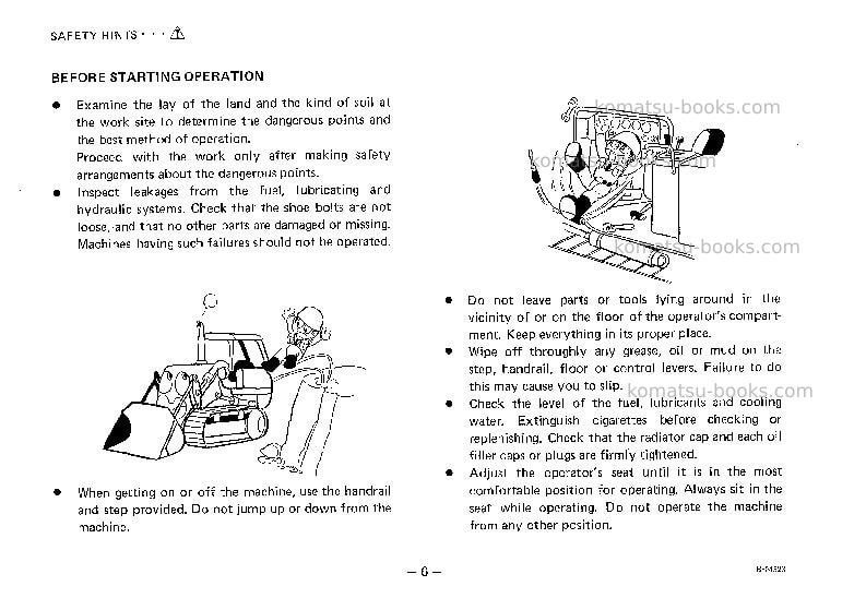 Komatsu d65s-7jpn Operation manual cover Page 7 Komatsu d65s-7jpn Operation manual cover Page 7