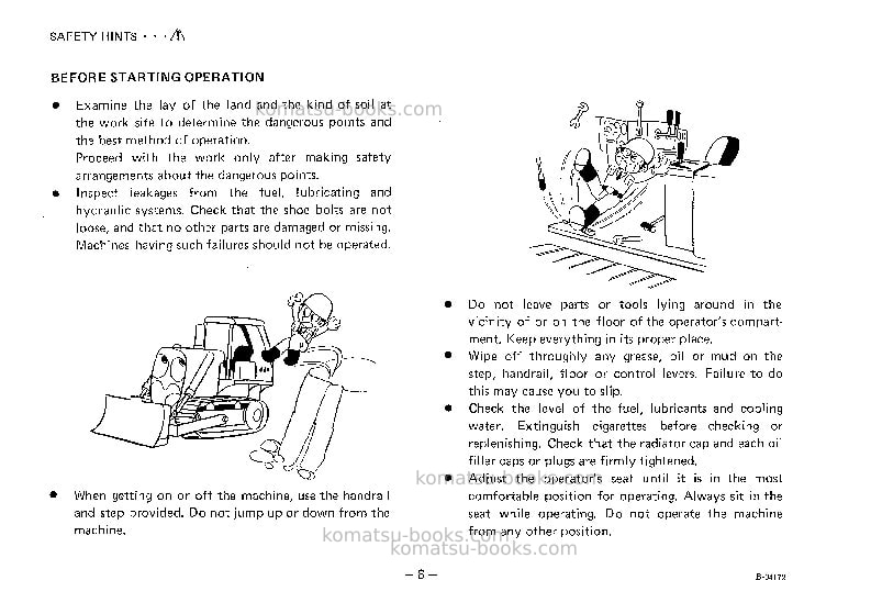 Komatsu d80e-18jpn Operation manual cover Page 7 Komatsu d80e-18jpn Operation manual cover Page 7