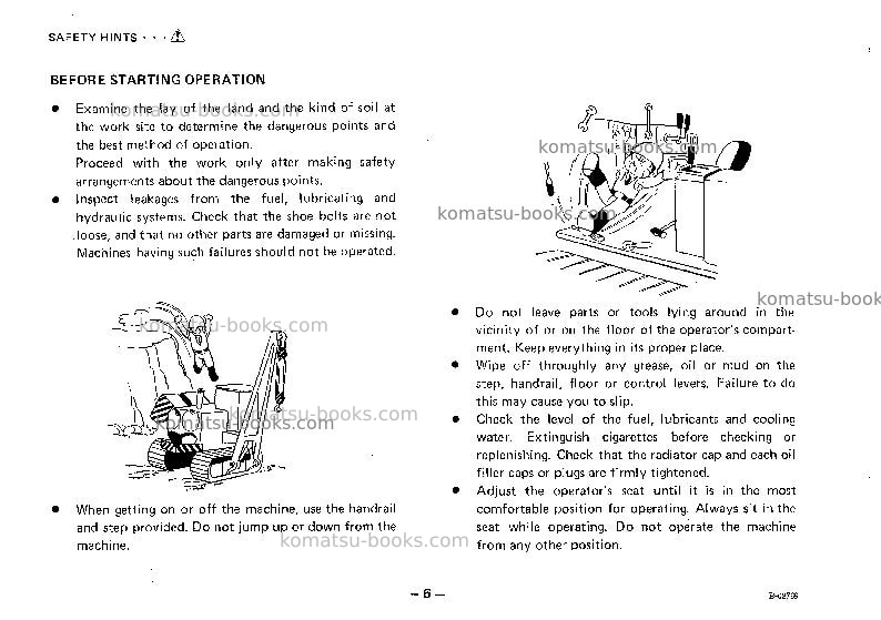 Komatsu d155c-1jpn Operation manual cover Page 7 Komatsu d155c-1jpn Operation manual cover Page 7