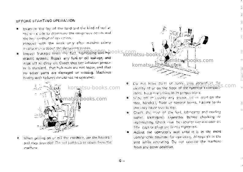 Komatsu d355c-3jpn Operation manual cover Page 7