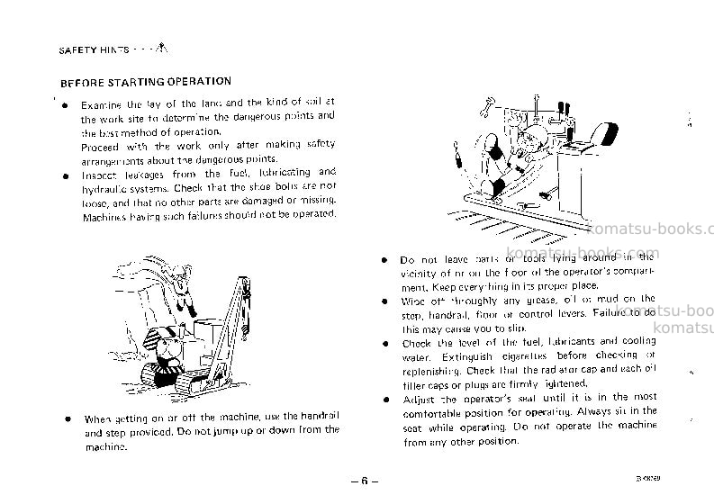 Komatsu d355c-3jpn Operation manual cover Page 7