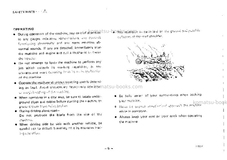 Komatsu gd405a-1jpn Operation manual cover Page 7 Komatsu gd405a-1jpn Operation manual cover Page 7