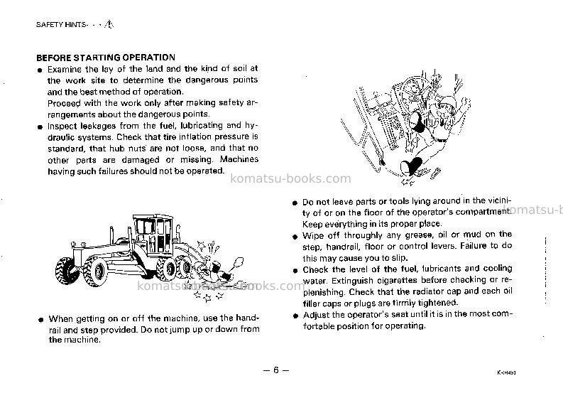 Komatsu gd705a-3jpn Operation manual cover Page 7
