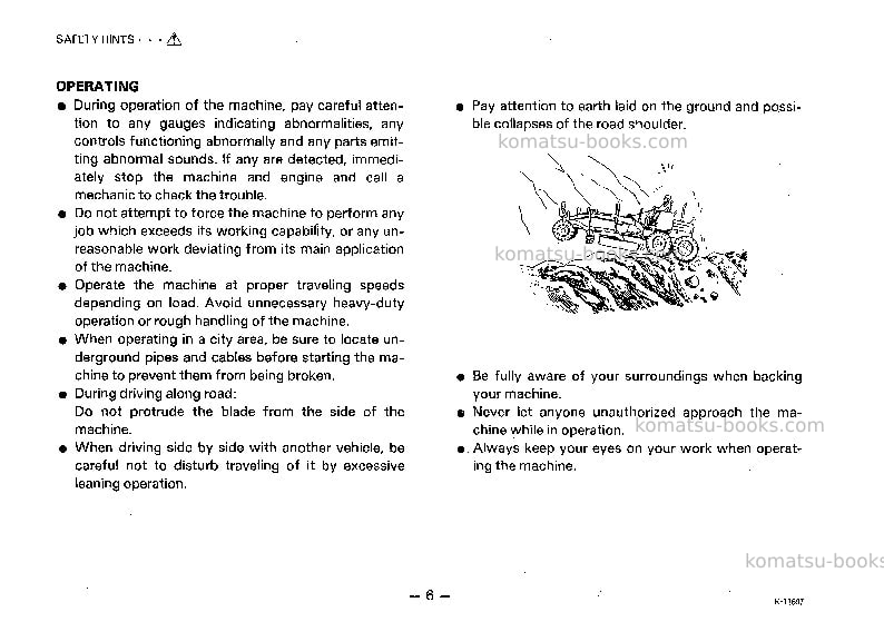 Komatsu gd200a-1jpn Operation manual cover Page 7 Komatsu gd200a-1jpn Operation manual cover Page 7