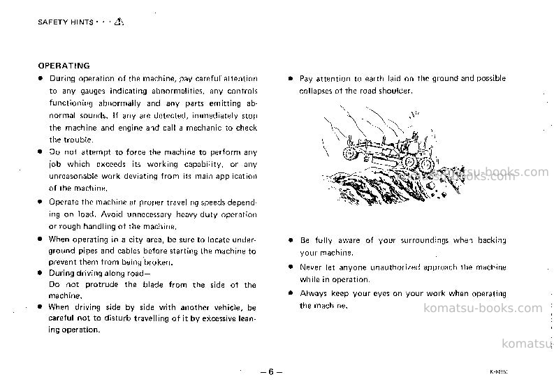 Komatsu gd505r-2jpn Operation manual cover Page 7 Komatsu gd505r-2jpn Operation manual cover Page 7