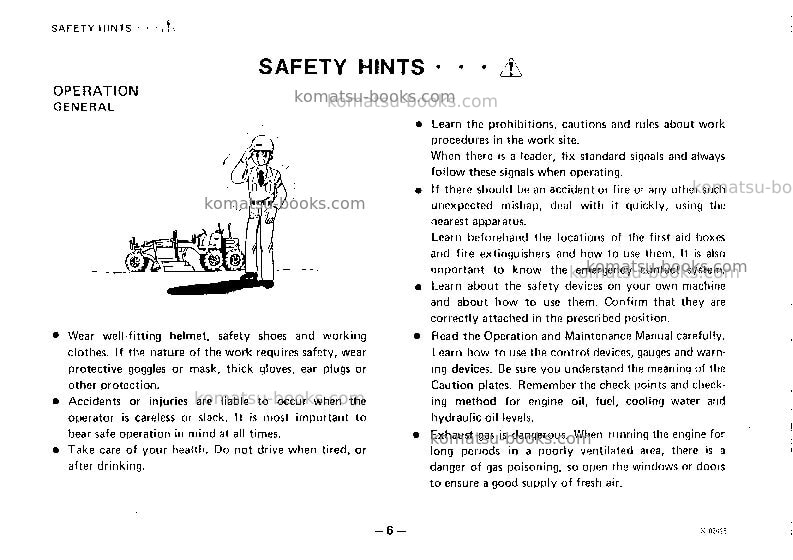 Komatsu gd705r-2jpn Operation manual cover Page 7