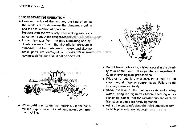 Komatsu gd505a-2jpn Operation manual cover Page 7 Komatsu gd505a-2jpn Operation manual cover Page 7