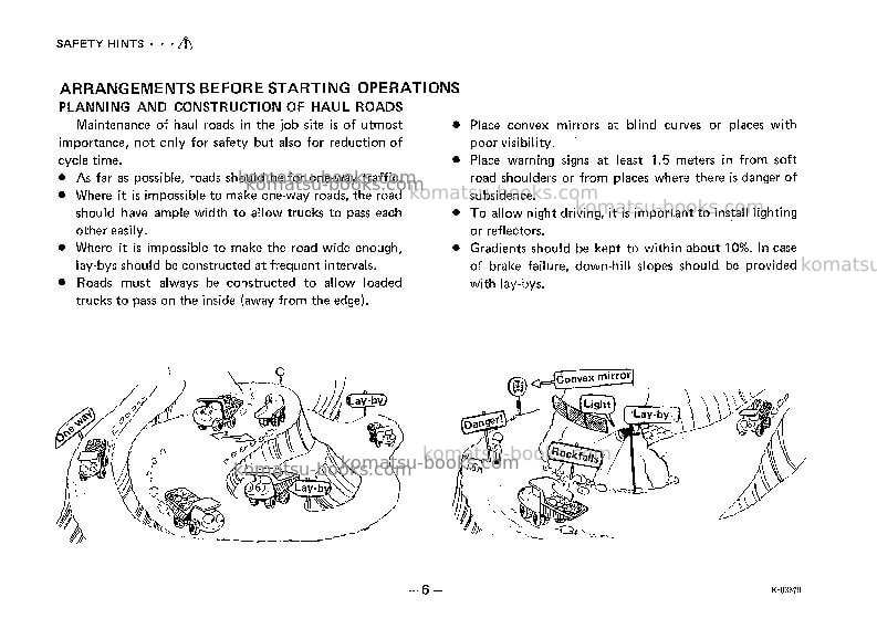 Komatsu hd180-4jpn Operation manual cover Page 7