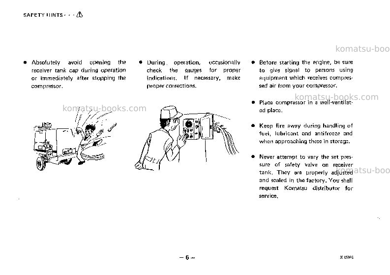 Komatsu ec75z-2jpn Operation manual cover Page 7 Komatsu ec75z-2jpn Operation manual cover Page 7