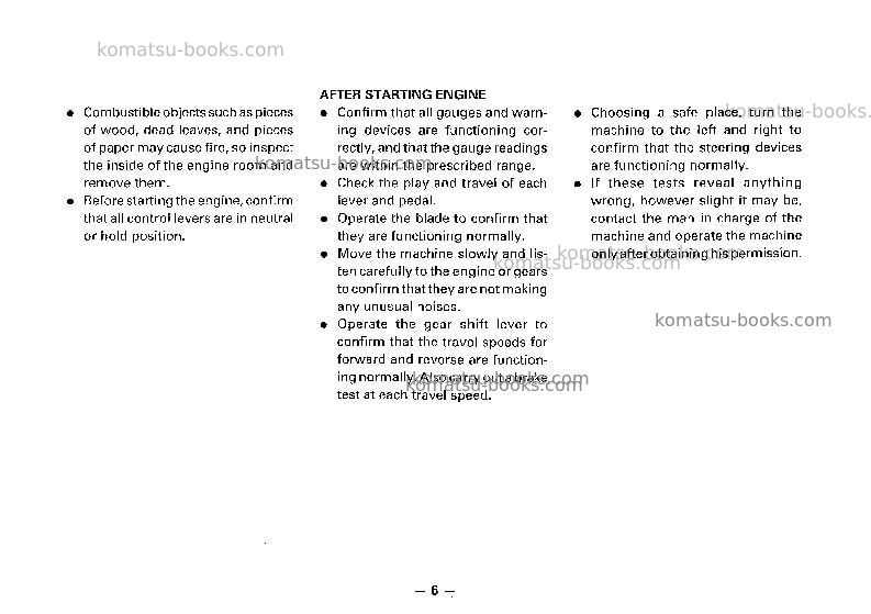 Komatsu gd461a-1jpn Operation manual cover Page 7 Komatsu gd461a-1jpn Operation manual cover Page 7