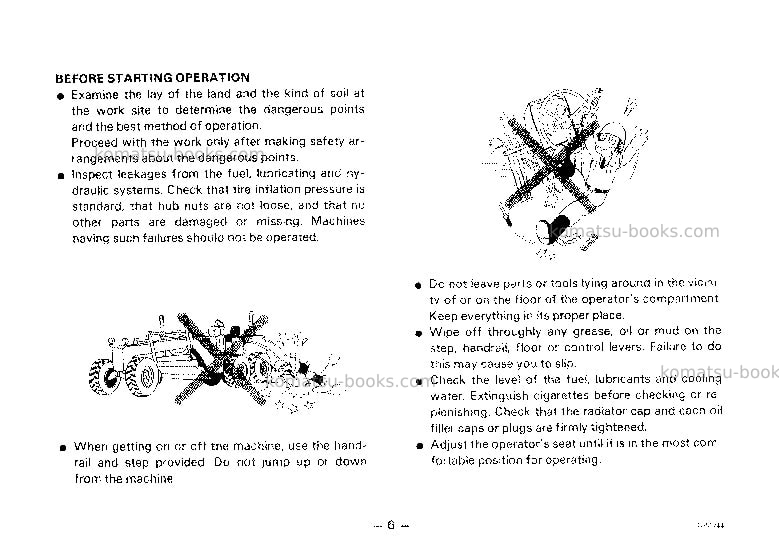 Komatsu gd511a-1jpn Operation manual cover Page 7 Komatsu gd511a-1jpn Operation manual cover Page 7