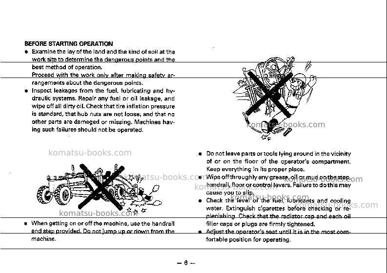 Komatsu gd511a-1jpn Operation manual cover Page 7 Komatsu gd511a-1jpn Operation manual cover Page 7