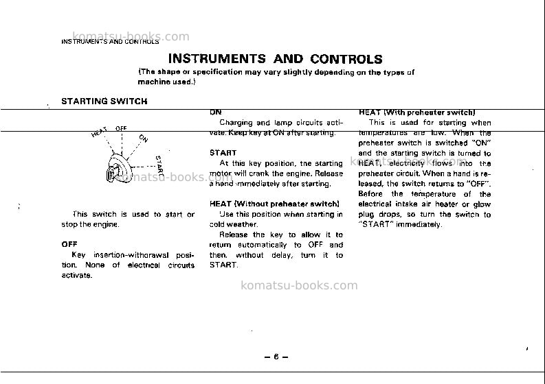 Komatsu 4d95le-1jpn Operation manual cover Page 7 Komatsu 4d95le-1jpn Operation manual cover Page 7