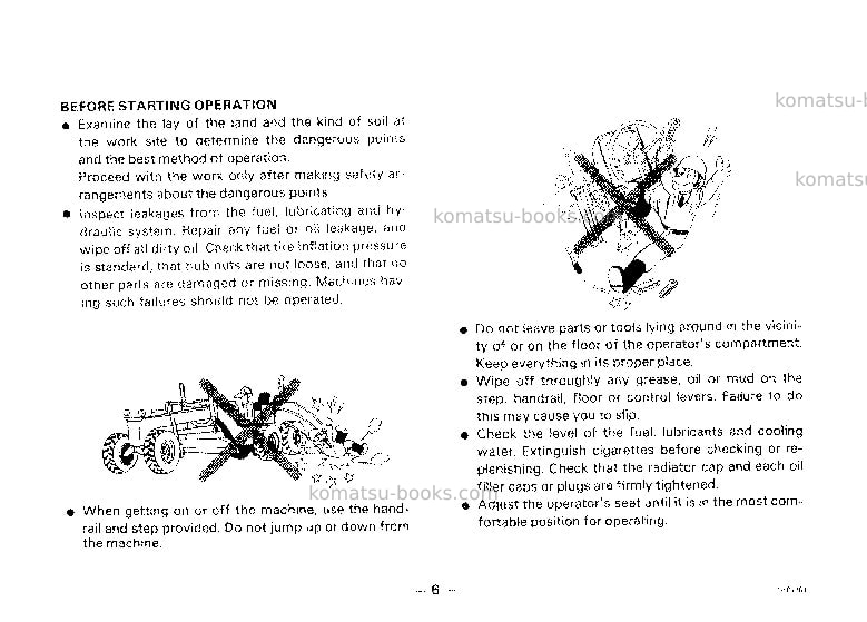 Komatsu gd621r-1jpn Operation manual cover Page 7 Komatsu gd621r-1jpn Operation manual cover Page 7