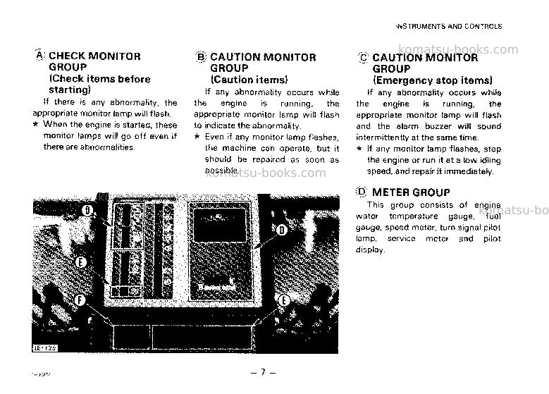 Komatsu gd625a-1jpn-c Operation manual cover Page 7 Komatsu gd625a-1jpn-c Operation manual cover Page 7