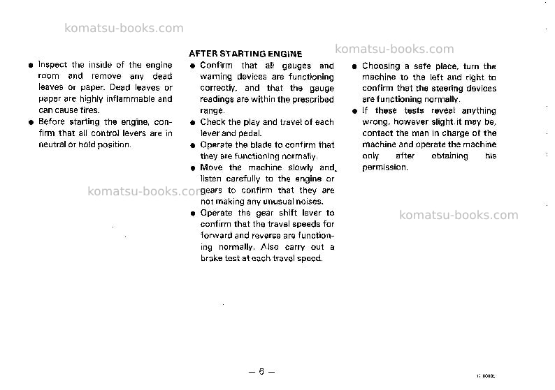 Komatsu gd615a-1jpn Operation manual cover Page 7