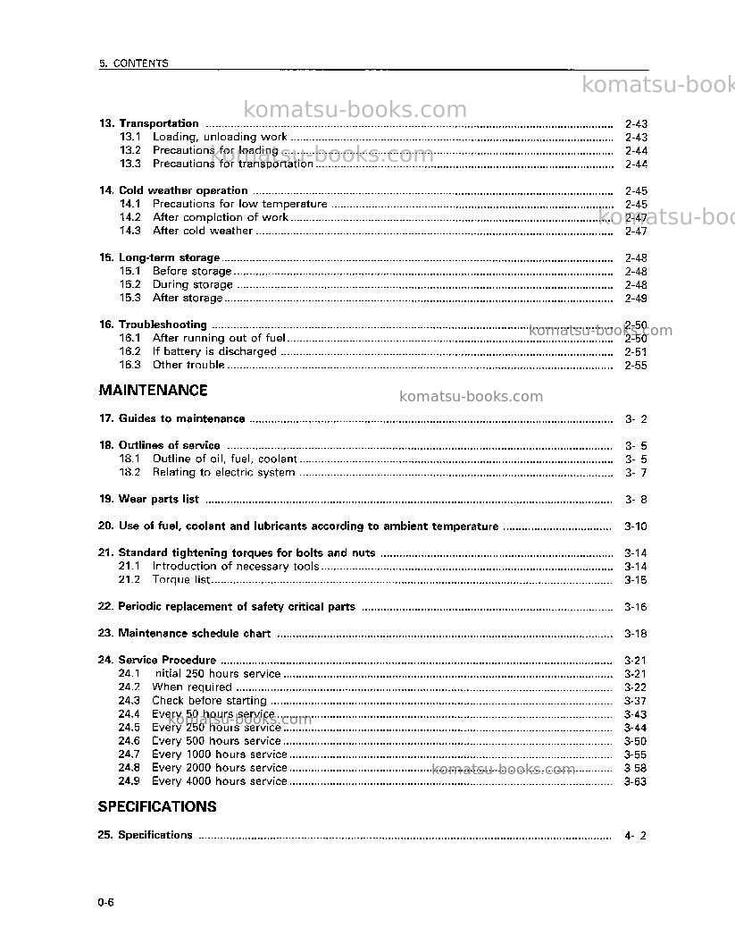 Komatsu d58e-1jpn Operation manual cover Page 7 Komatsu d58e-1jpn Operation manual cover Page 7