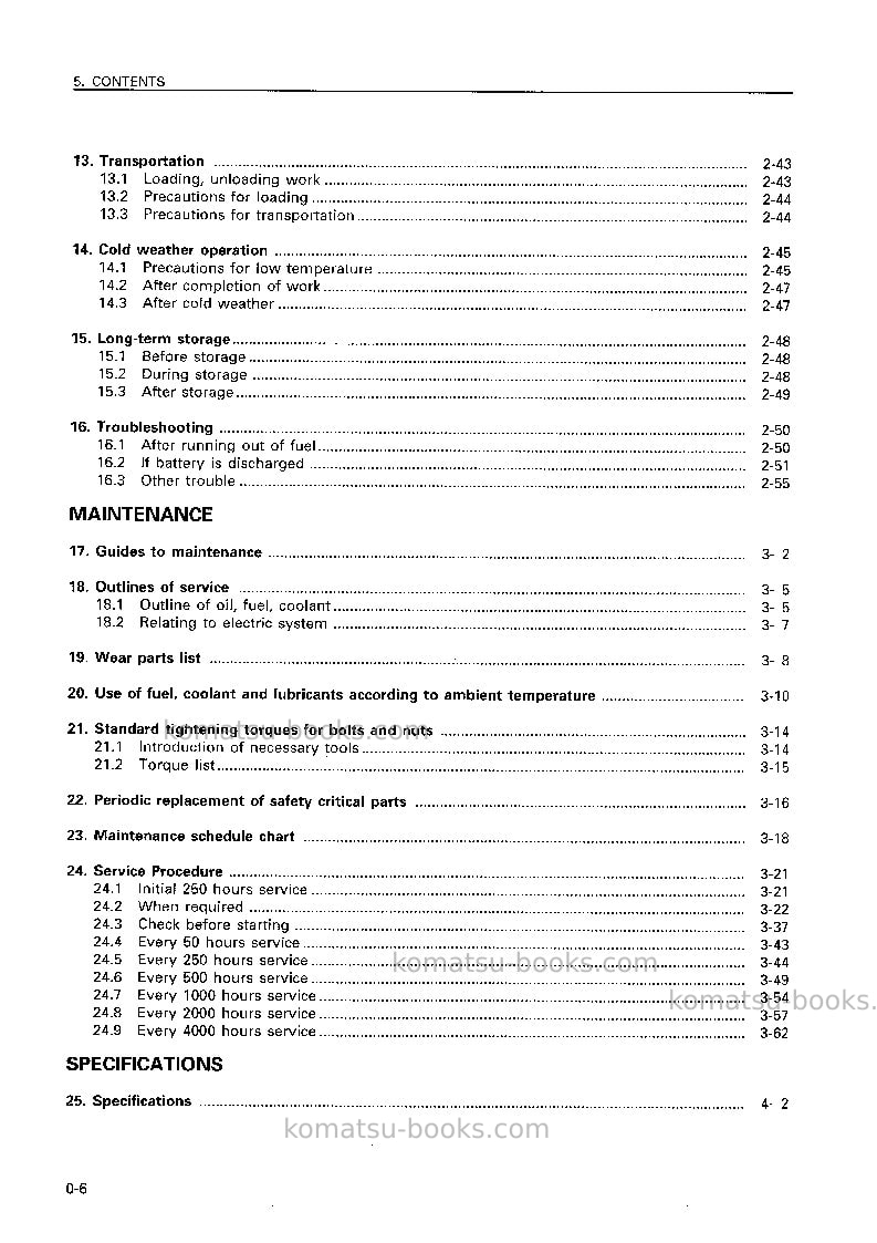 Komatsu d58e-1jpn Operation manual cover Page 7 Komatsu d58e-1jpn Operation manual cover Page 7