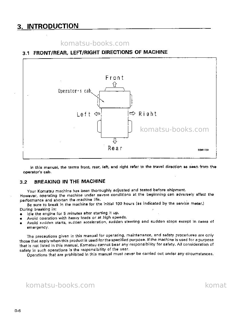 Komatsu hd405-6jpn-tm cntrl system Operation manual cover Page 7