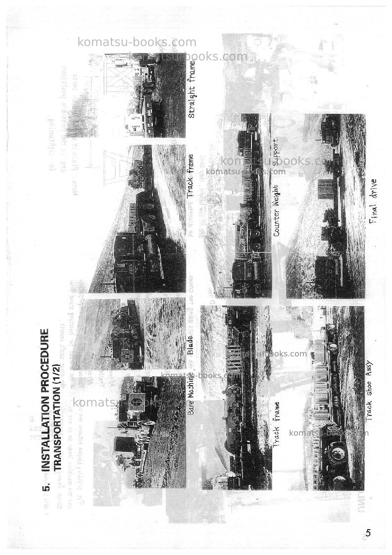 Komatsu d575a-2jpn-super dozer Field assembly manual cover Page 7 Komatsu d575a-2jpn-super dozer Field assembly manual cover Page 7