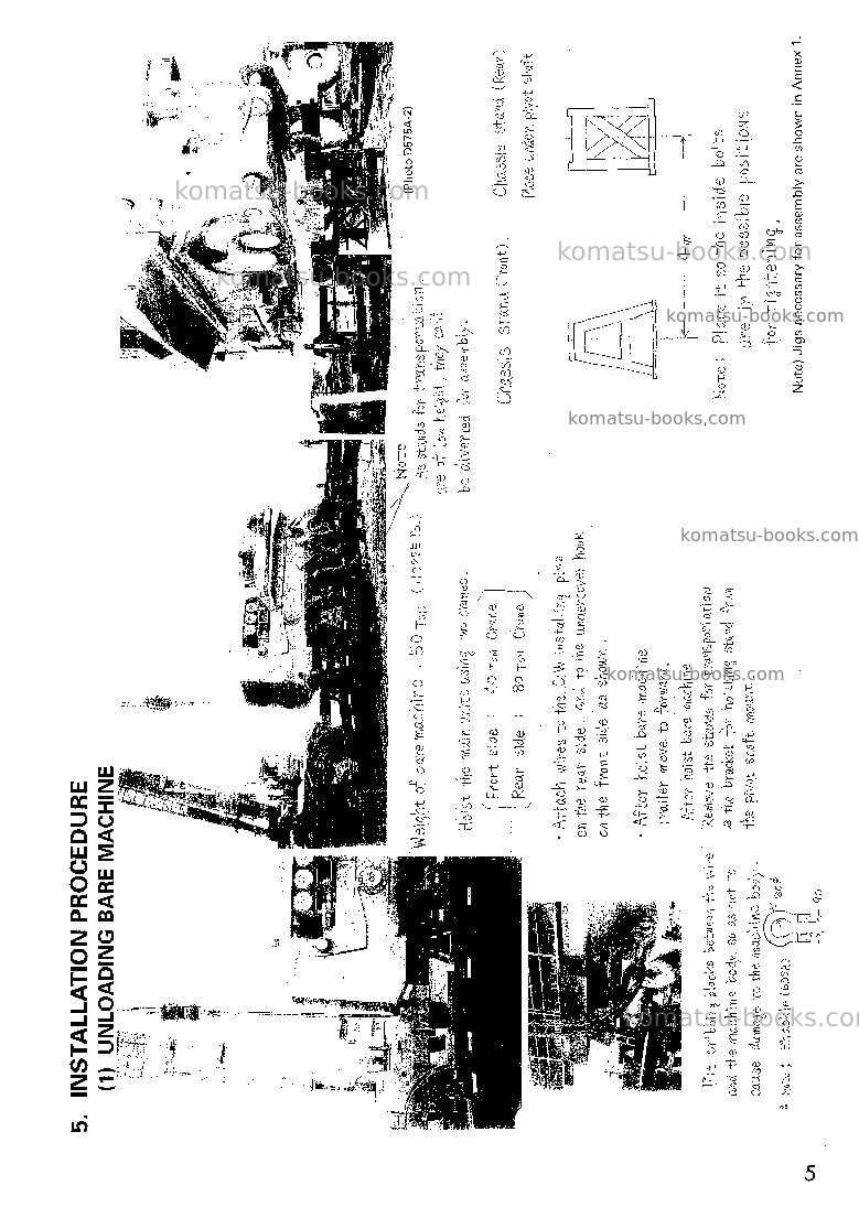 Komatsu d575a-3jpn Field assembly manual cover Page 7