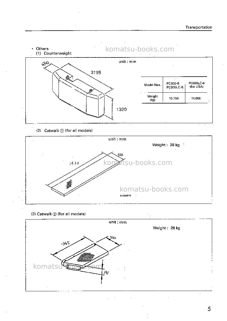 Komatsu pc600lc-6jpn Field assembly manual cover Page 7 Komatsu pc600lc-6jpn Field assembly manual cover Page 7