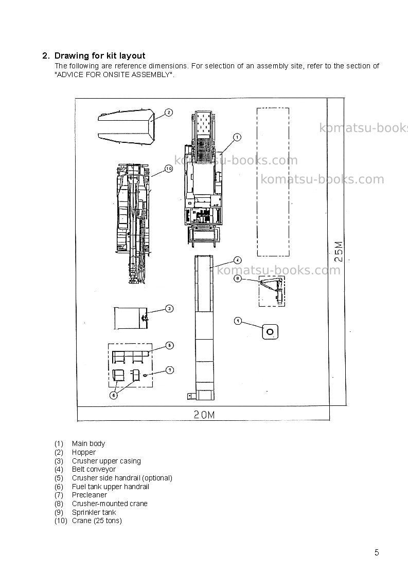 Komatsu br480rg-1jpn Field assembly manual cover Page 7 Komatsu br480rg-1jpn Field assembly manual cover Page 7