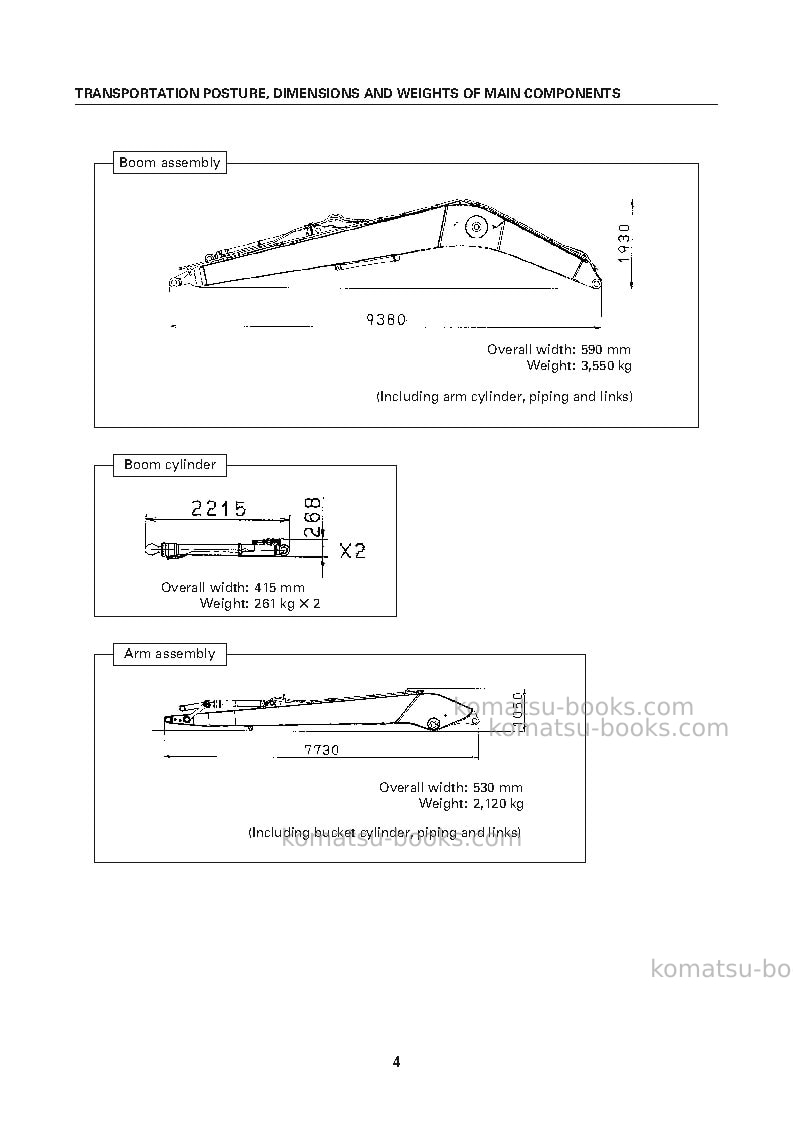 Komatsu pc300lc-7jpn-super long front Field assembly manual cover Page 7 Komatsu pc300lc-7jpn-super long front Field assembly manual cover Page 7