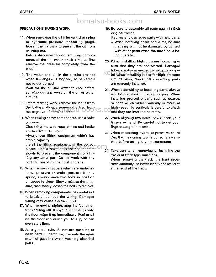 Komatsu d275a-2jpn Repair & maintenance cover Page 7