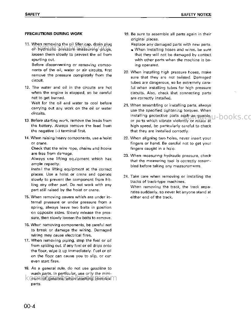 Komatsu pc60-7jpn Repair & maintenance cover Page 7