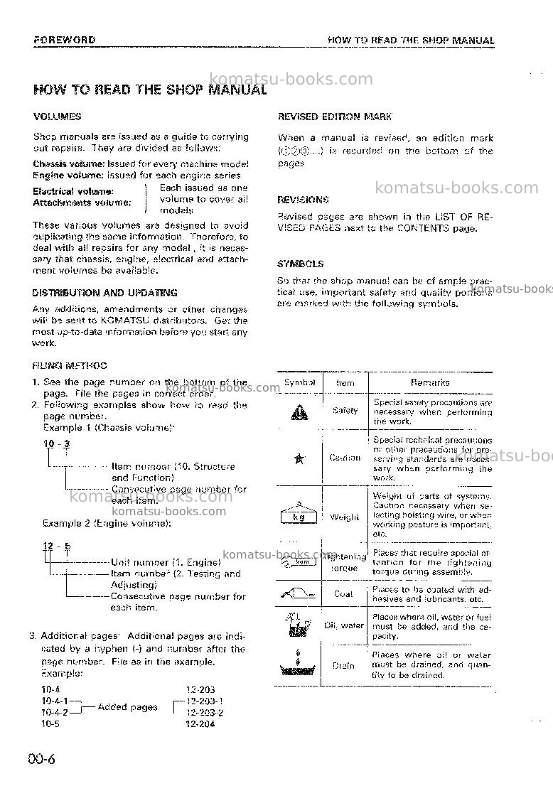 Komatsu d575a-2jpn Repair & maintenance cover Page 7 Komatsu d575a-2jpn Repair & maintenance cover Page 7