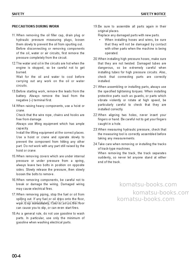 Komatsu br480rg-1jpn Repair & maintenance cover Page 7 Komatsu br480rg-1jpn Repair & maintenance cover Page 7