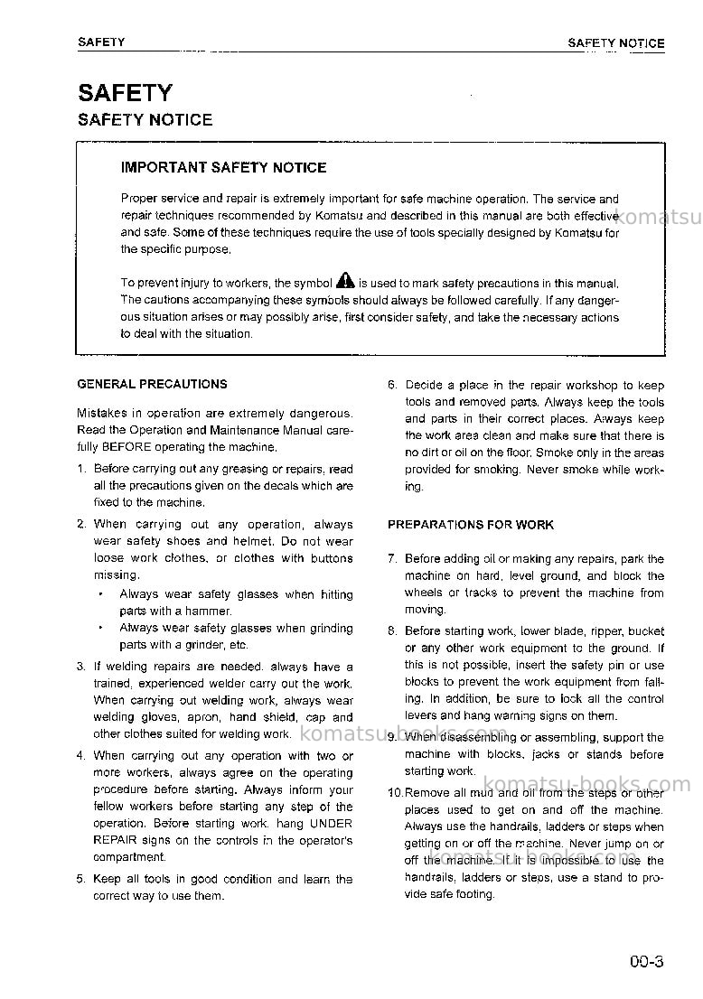 Komatsu pc78mr-6jpn Repair & maintenance cover Page 7