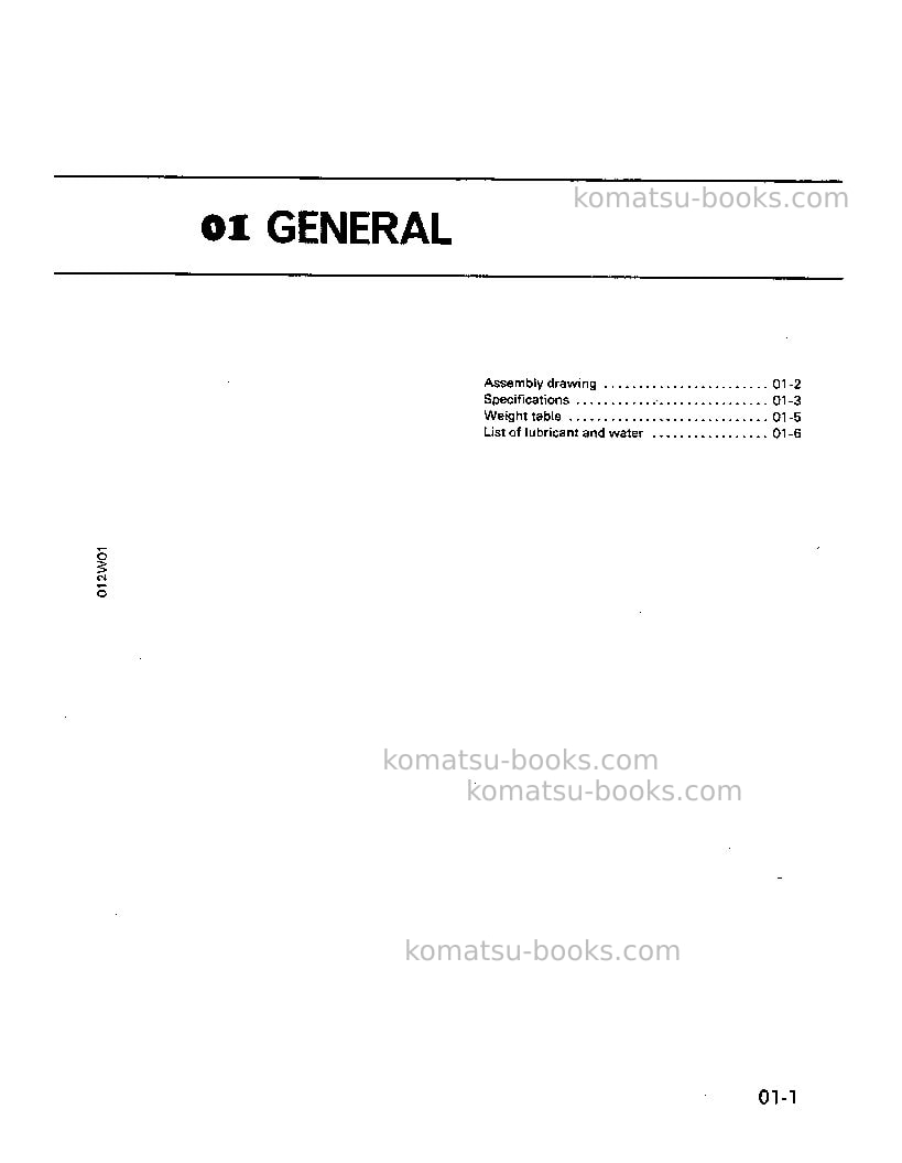 Komatsu pc75uu-1jpn Repair & maintenance cover Page 7 Komatsu pc75uu-1jpn Repair & maintenance cover Page 7