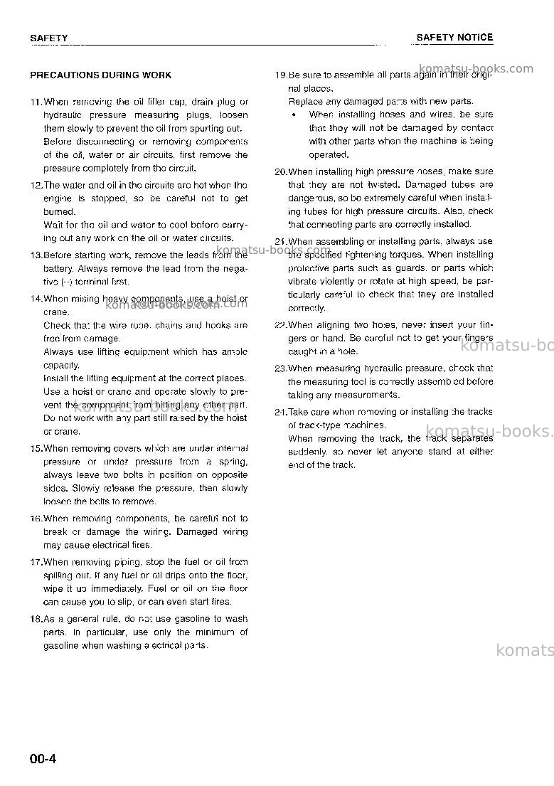 Komatsu d85ess-2jpn Repair & maintenance cover Page 7 Komatsu d85ess-2jpn Repair & maintenance cover Page 7
