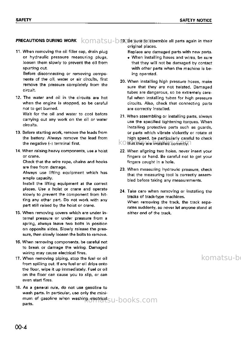 Komatsu br200-1jpn Repair & maintenance cover Page 7 Komatsu br200-1jpn Repair & maintenance cover Page 7