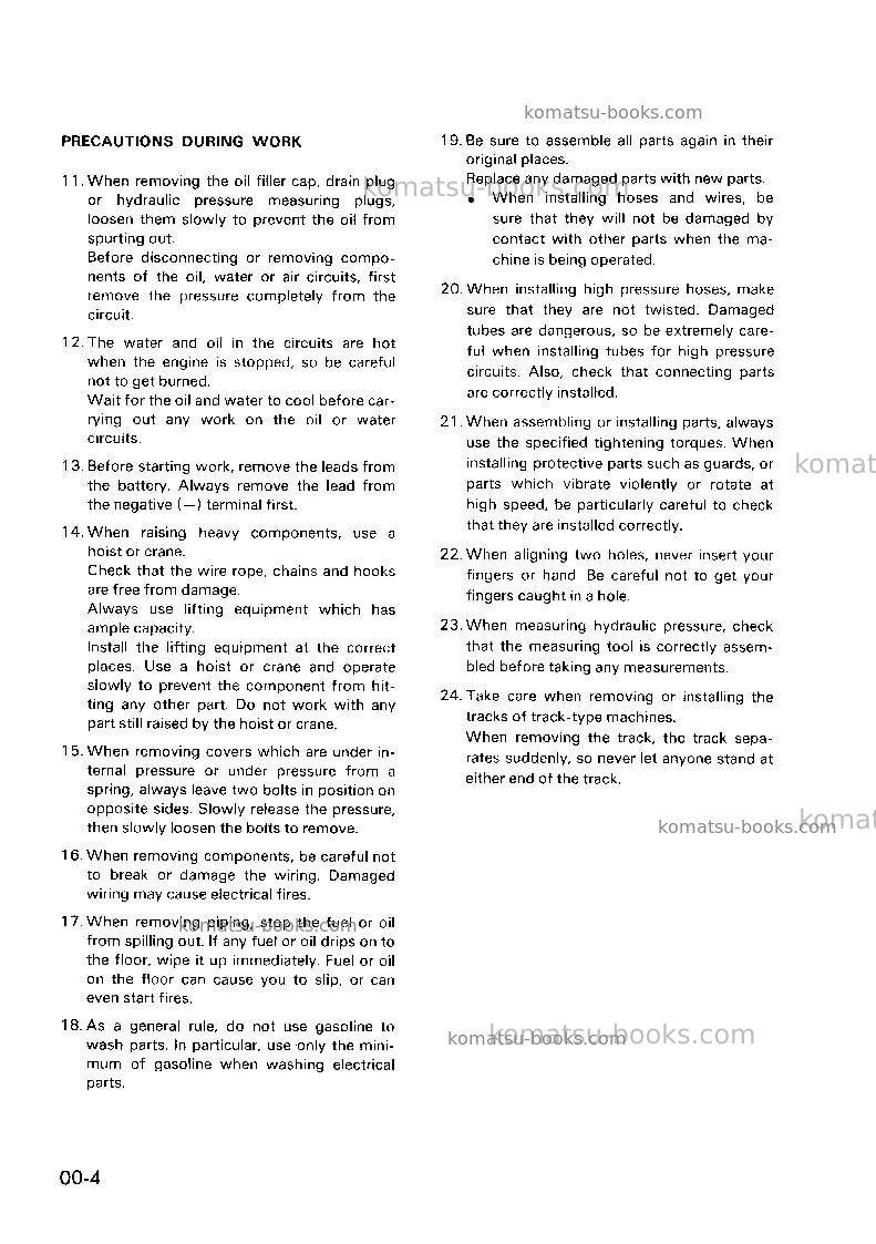 Komatsu lw80-1jpn Repair & maintenance cover Page 7 Komatsu lw80-1jpn Repair & maintenance cover Page 7