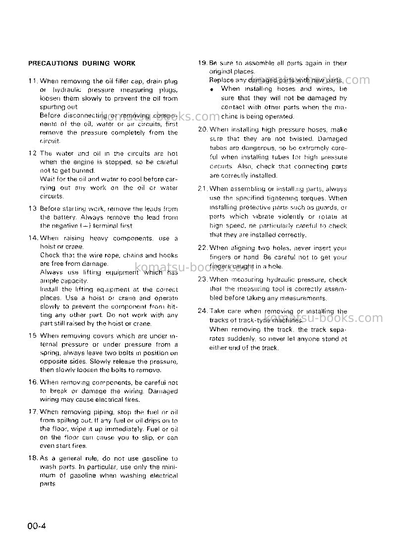 Komatsu br310jg-1jpn Repair & maintenance cover Page 7