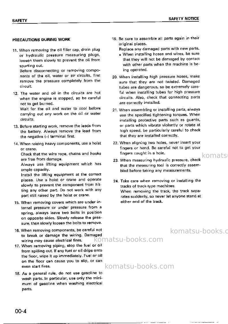 Komatsu d155a-3jpn Repair & maintenance cover Page 7 Komatsu d155a-3jpn Repair & maintenance cover Page 7