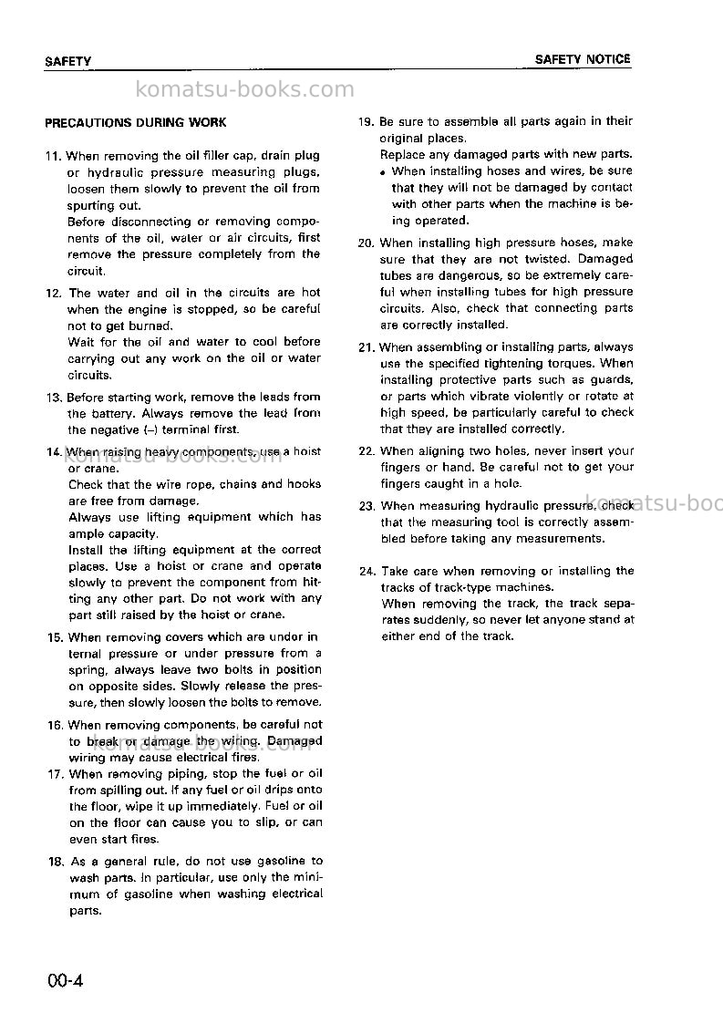 Komatsu wa120-3jpn-3-speed t/mission Repair & maintenance cover Page 7