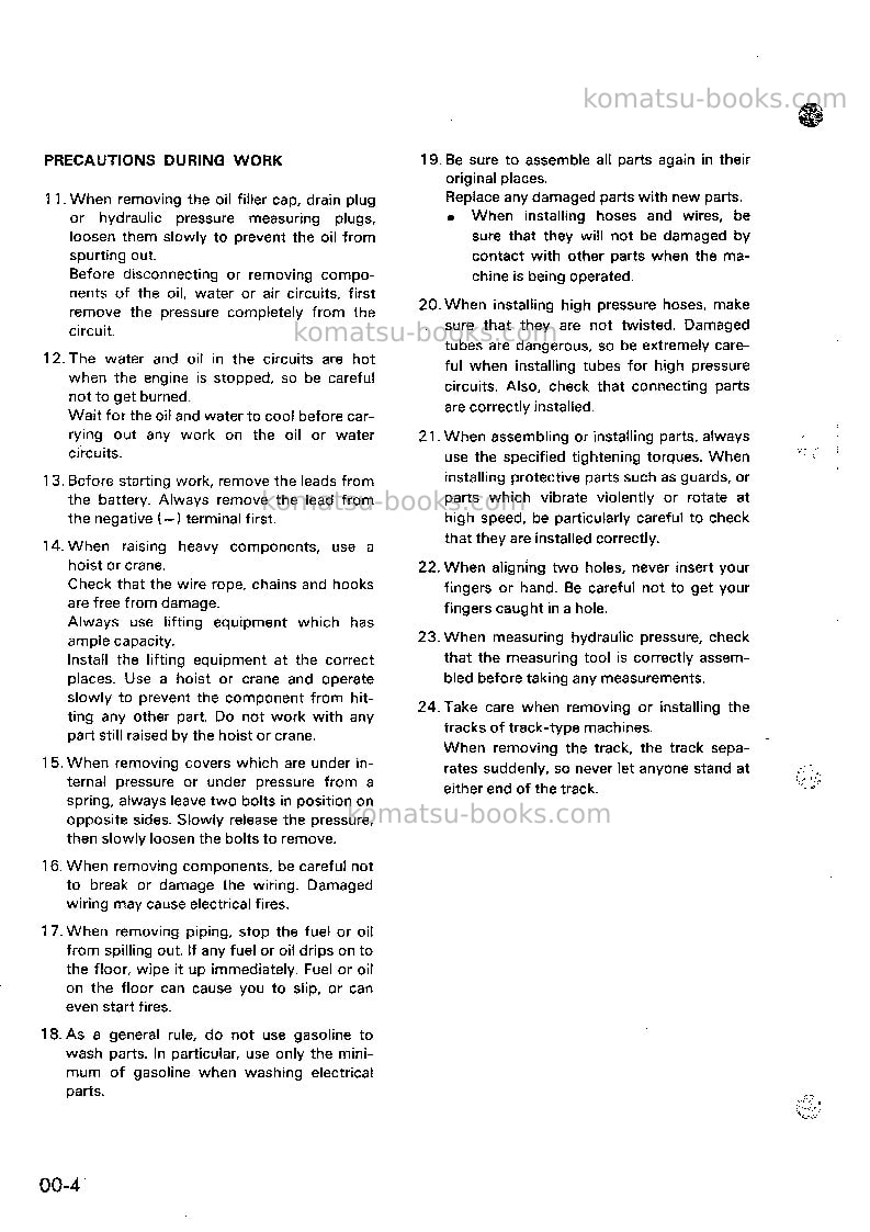 Komatsu d37e-2jpn Repair & maintenance cover Page 7