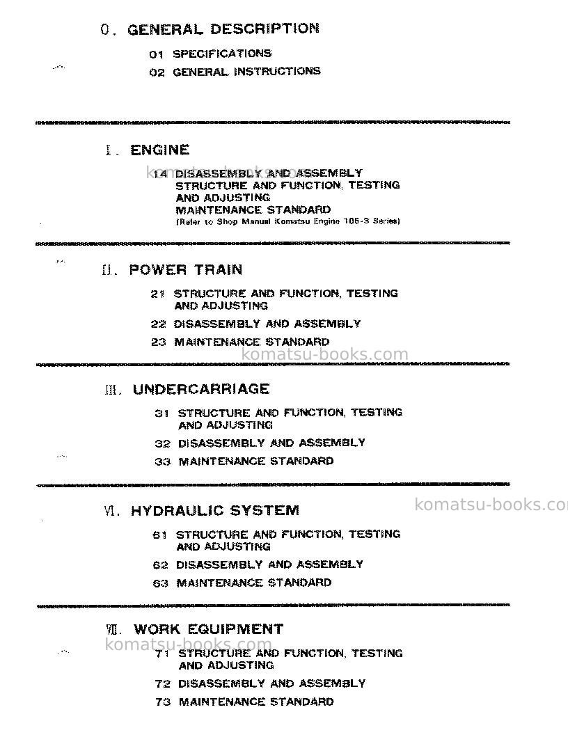 Komatsu d31p-16jpn Repair & maintenance cover Page 7 Komatsu d31p-16jpn Repair & maintenance cover Page 7